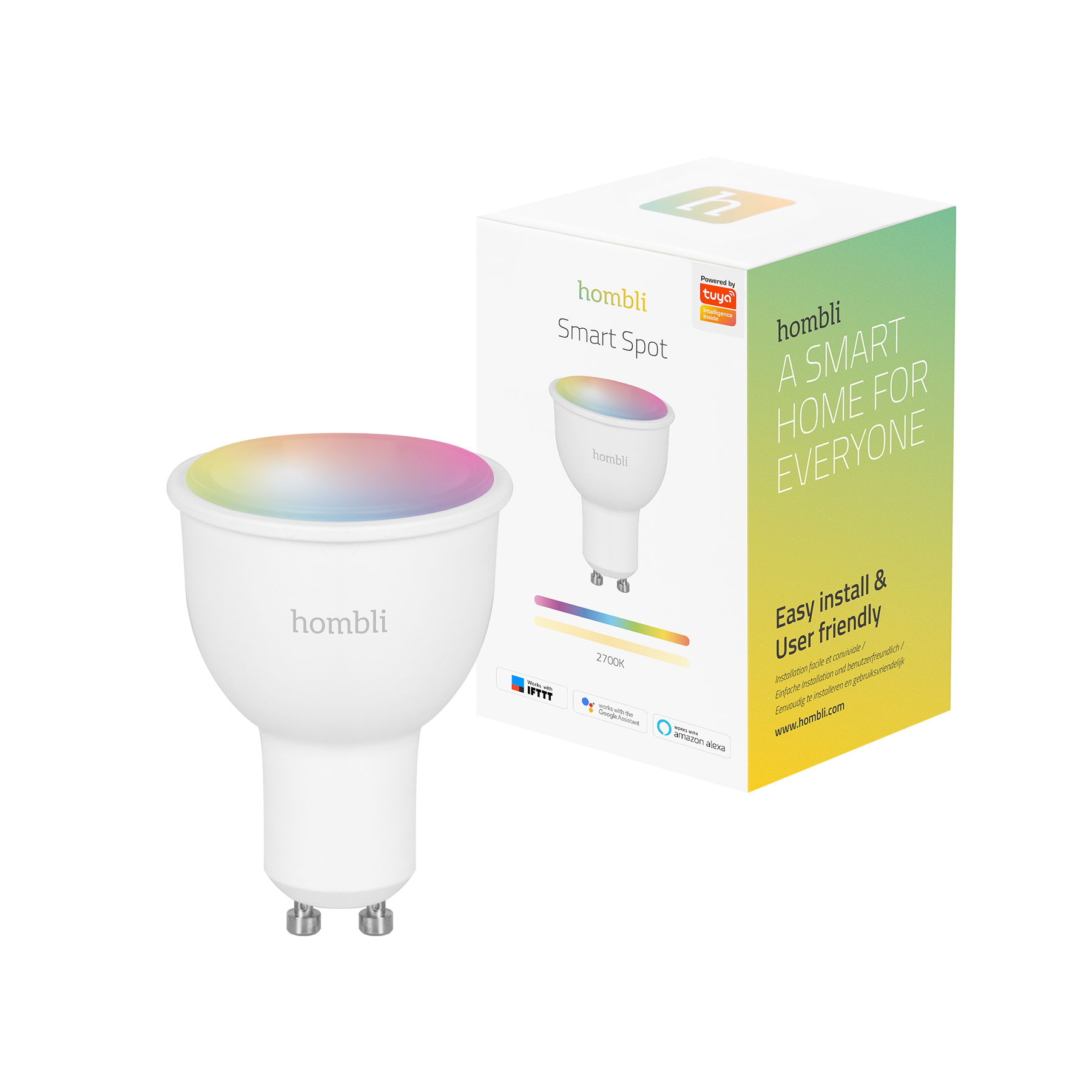 Hombli GU10 Slimme Spot GU10 5W RGB + WW