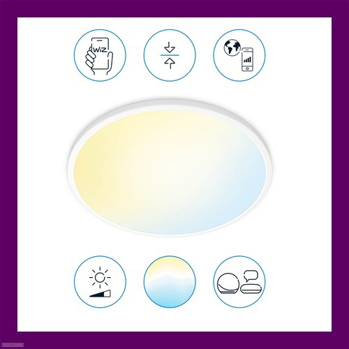 WiZ Plafondlamp Paneel White Ambiance Rond