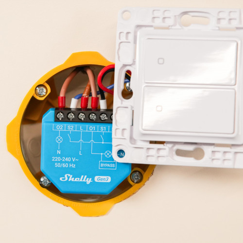 Shelly 2L Gen3 Wifi/Bluetooth Relais Schakelaar 2-draads