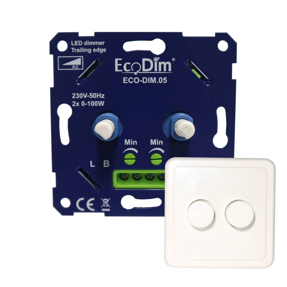EcoDim Dubbele Dimmerknop Peha