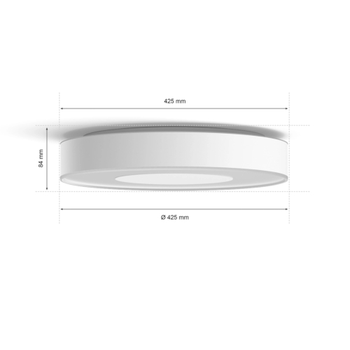 Philips Hue Xamento L ceiling Lamp Zwart White Color Ambiance