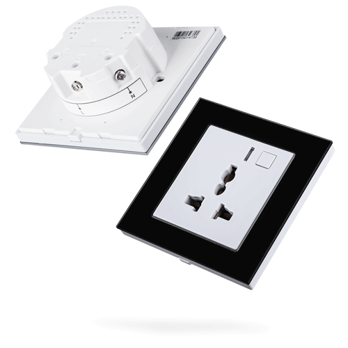 WiHouse Stopcontact Universeel Compleet Zwart Wifi