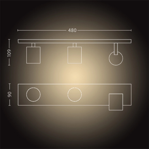 Philips Hue Runner Hue bar/tube White 3x4.2W