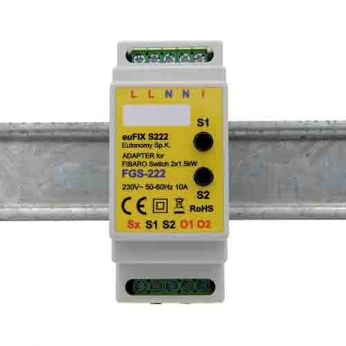 Eutonomy Dinrail behuizing Fgs-222 Dubbel Relais