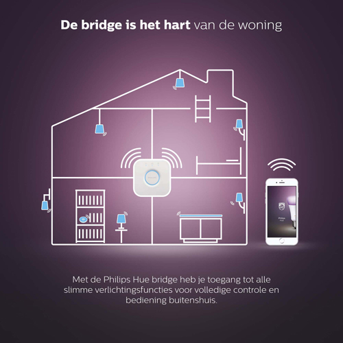 Philips Hue Starter Pack 3 E27 Color Lampen 2 Schakelaars + Bridge