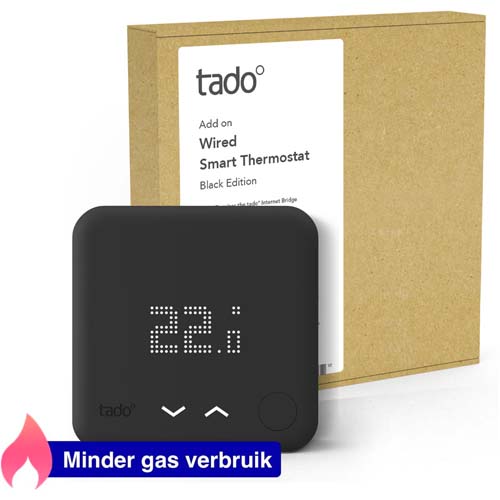 tado Slimme Thermostaat V3+ Zwart Uitbreiding