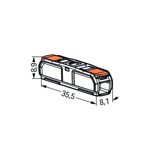 Wago Doorvoerconnector set van 10