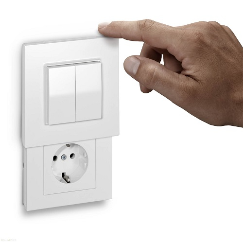TCS schakelaar met hidden socket TCS wit
