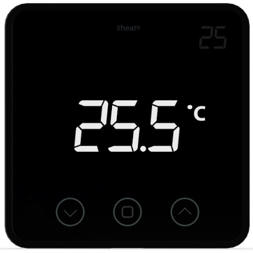 Heat It Draadloze Z-wave Plus thermostaat zwart