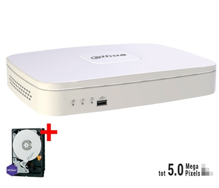 Dahua 8-Kanaals NVR 4108-8 PoE 2Tb Opslag