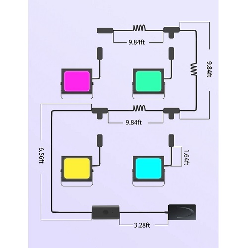 Govee RGBICWW Smart Flood Lights