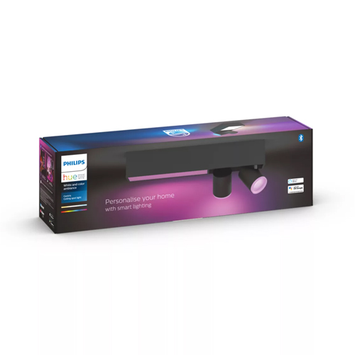 Philips Centris Opbouwspot White and Color Ambiance 2-Spot Zwart