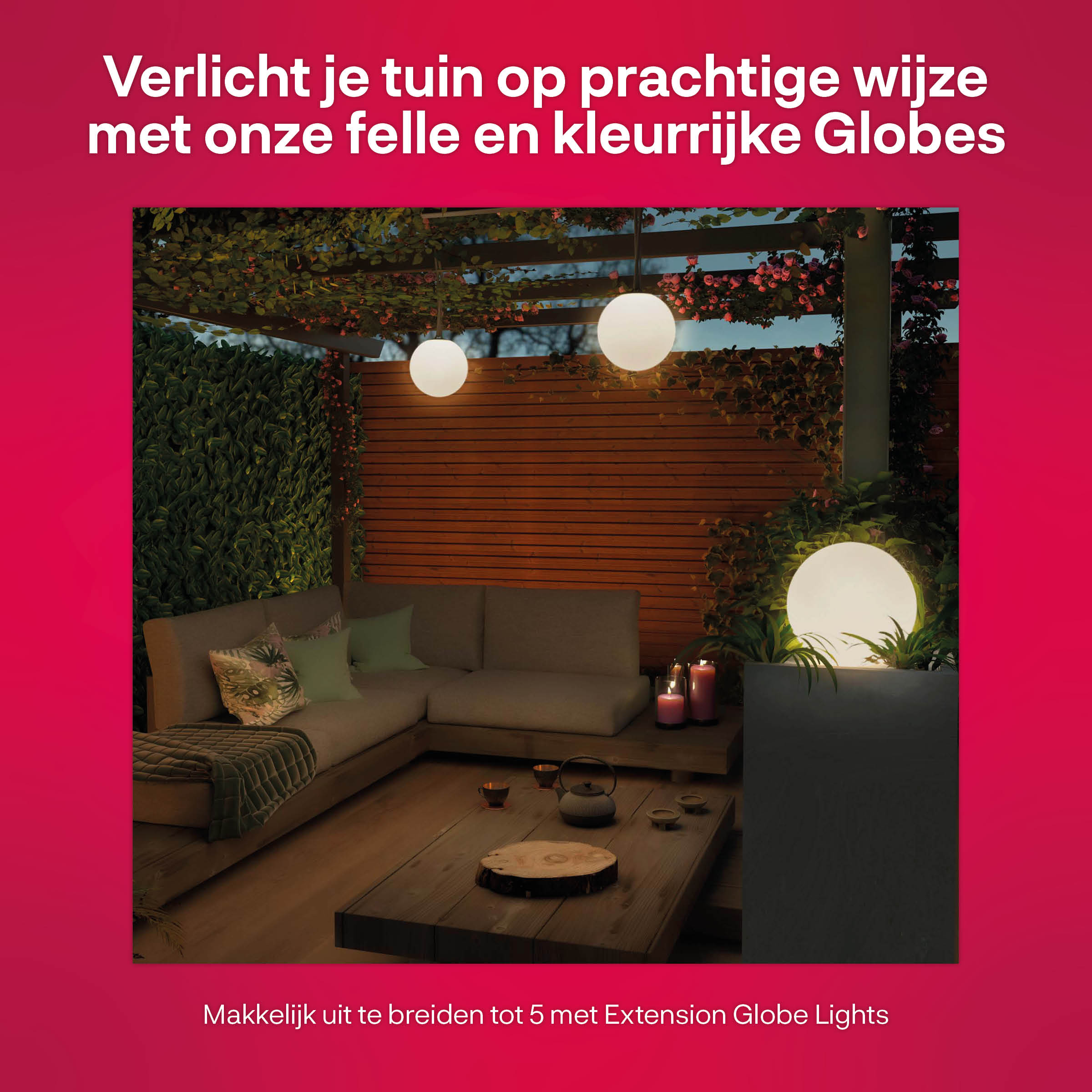 Innr smart lampen tuin sfeer