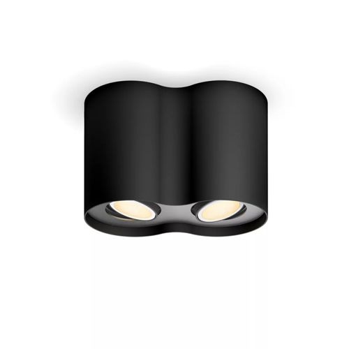 Philips Hue Pillar Opbouwspot Duo Zwart