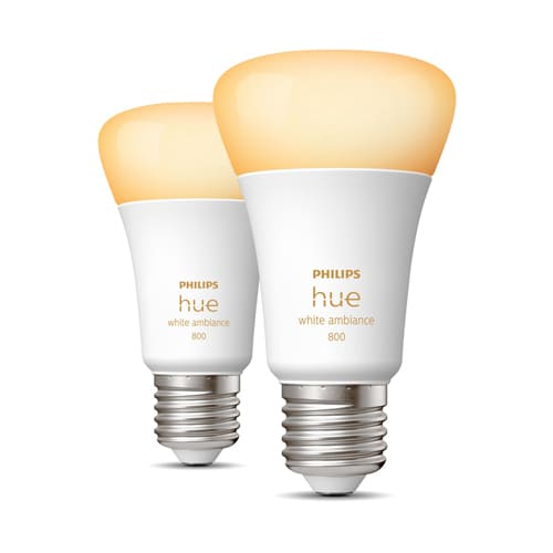 Philips Hue E27 White Ambiance lamp DUO pack 8719514328242 warm white