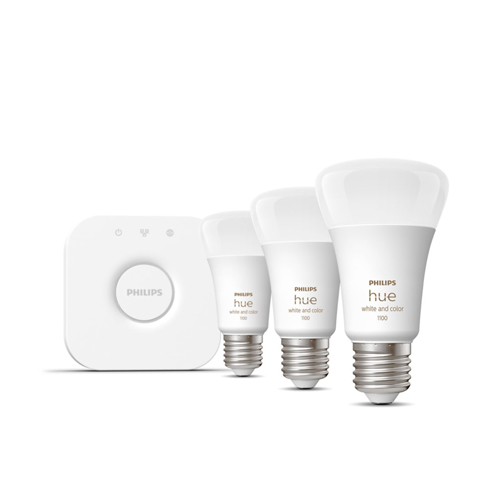 Philips Hue Starterkit E27 3-PACK WCA met bridge