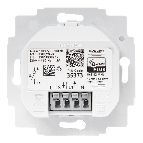 TechniSat Aan-Uit Inbouwschakelaar Gira 1150W Z-Wave Plus