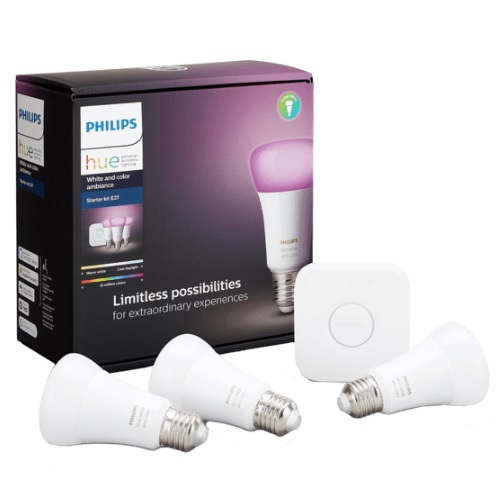 Philips Hue E27 Starter Pack met 3 White and Color lampen