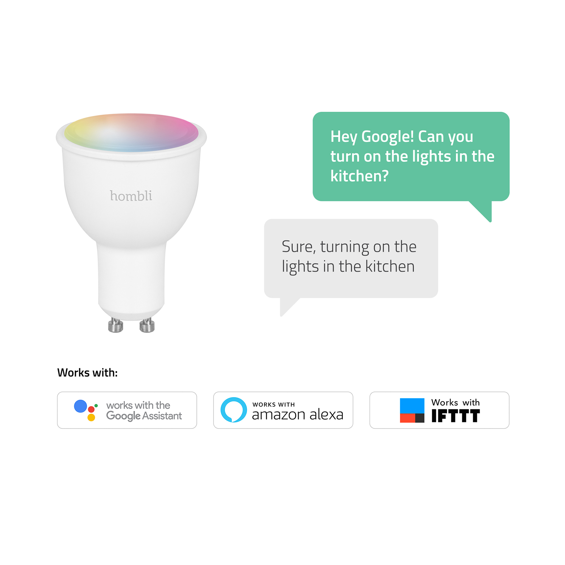 Hombli GU10 Slimme Spot GU10 5W RGB + WW