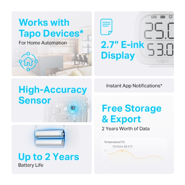 TP-Link Tapo T315 smart thermometer en hygronmeter