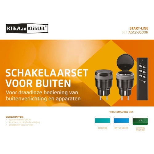 KlikAanKlikUit Schakelaar set 433mhz 3500W Buiten
