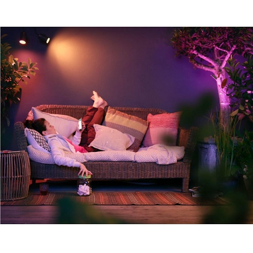 Philips Hue Lily Outdoor Spot set van 3 white and Color Lily Zwart