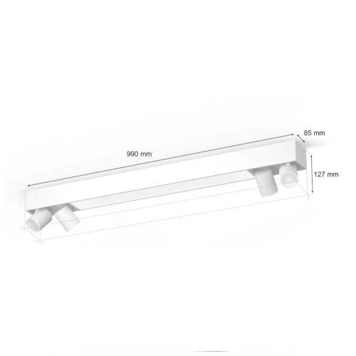 Philips Hue Centris White Color Ambiance Opbouwspot 4 Wit Afbeelding