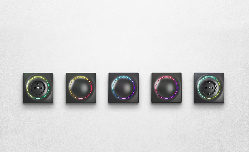 FIBARO Walli Outlet Type E Antraciet 3680W