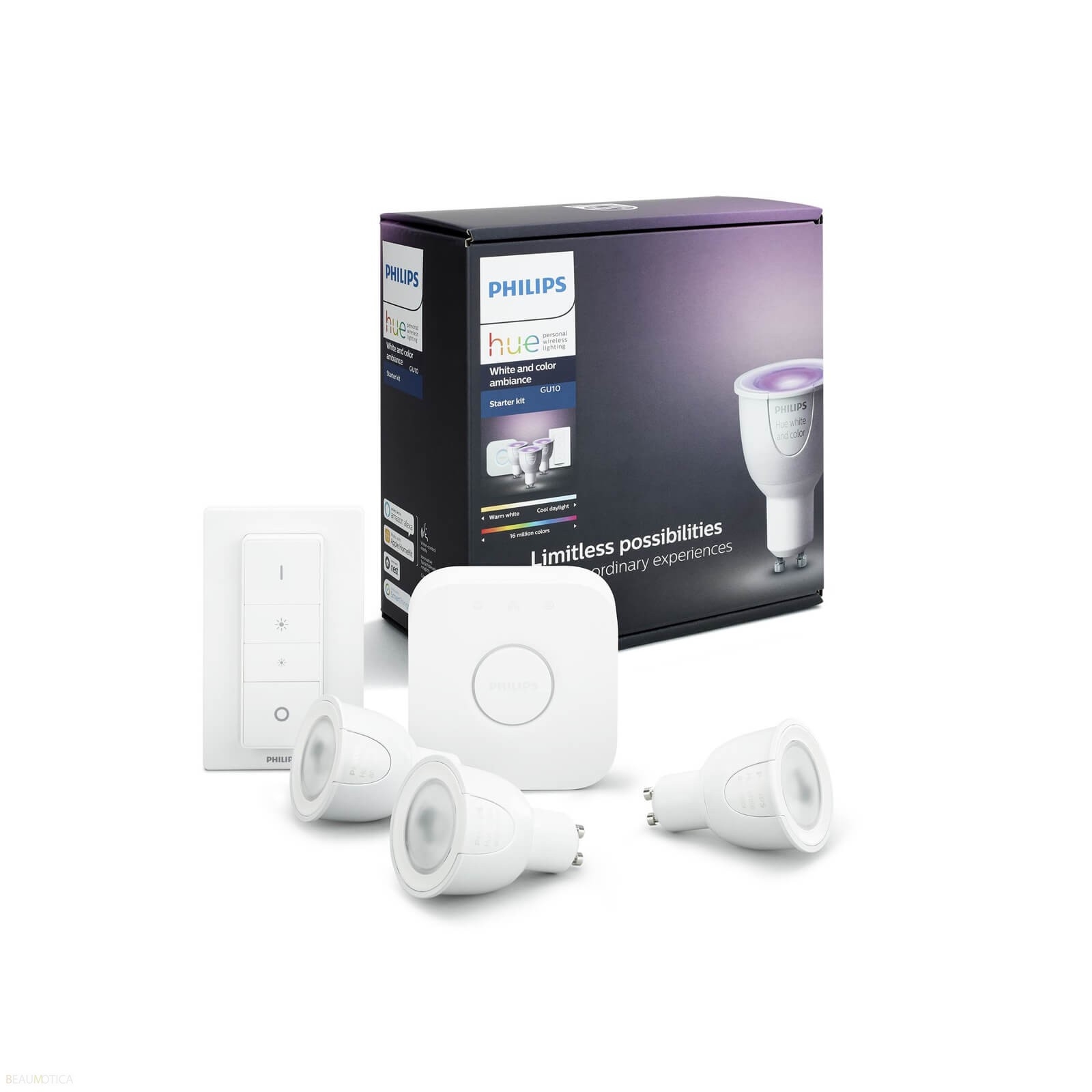 Philips Hue Starter Pack Gu10 Spot 3 set Dimmer Switch EOL
