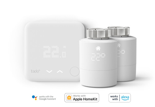 tado° Slimme Thermostaat V3+ starterkit met 2 slimme radiatorknoppen