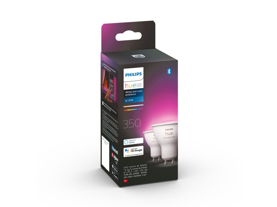 Philips Hue white and color ambiance GU10 duo pack