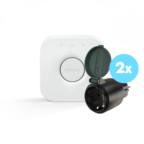 Slimme StarterKit Hue Bridge 2 & Innr Slimme Buiten Stekker 2-Pack