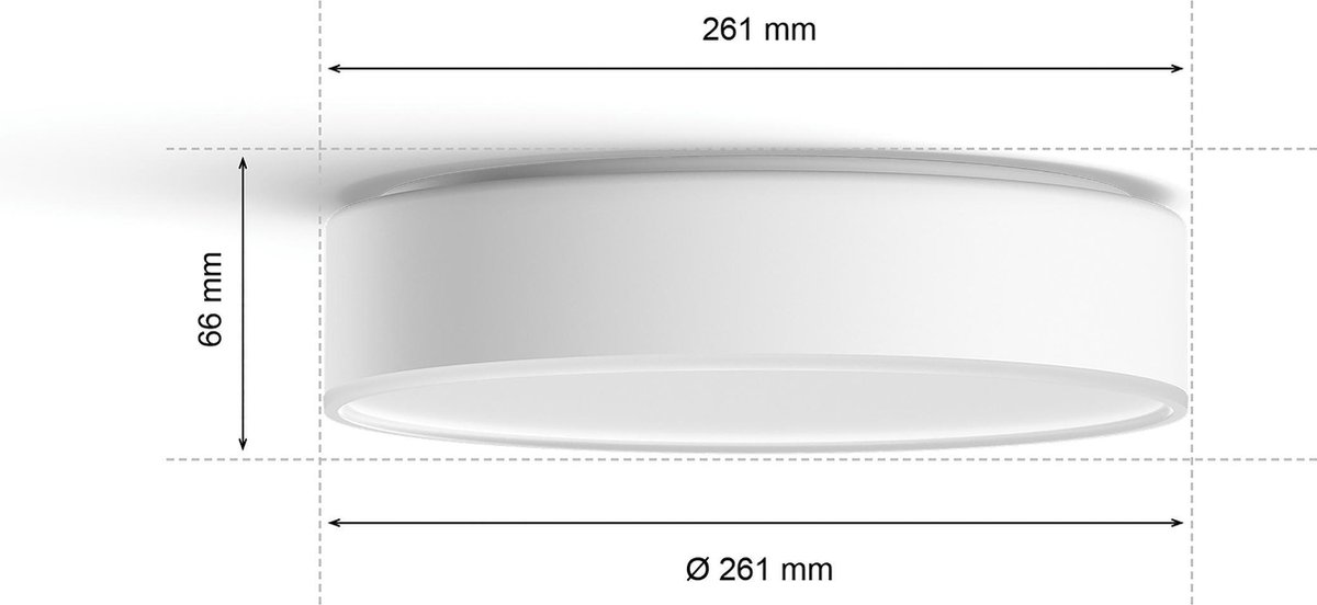 Philips Hue Enrave Small White Ambiance Plafondlamp Wit