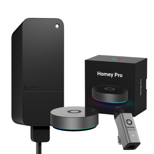 Homey Pro Met Energy Dongle en Amina S EV thuislader 32A Afbeelding