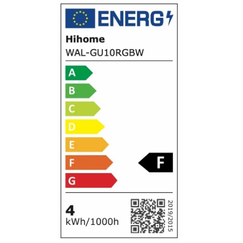 HiHome GU10 energielabel