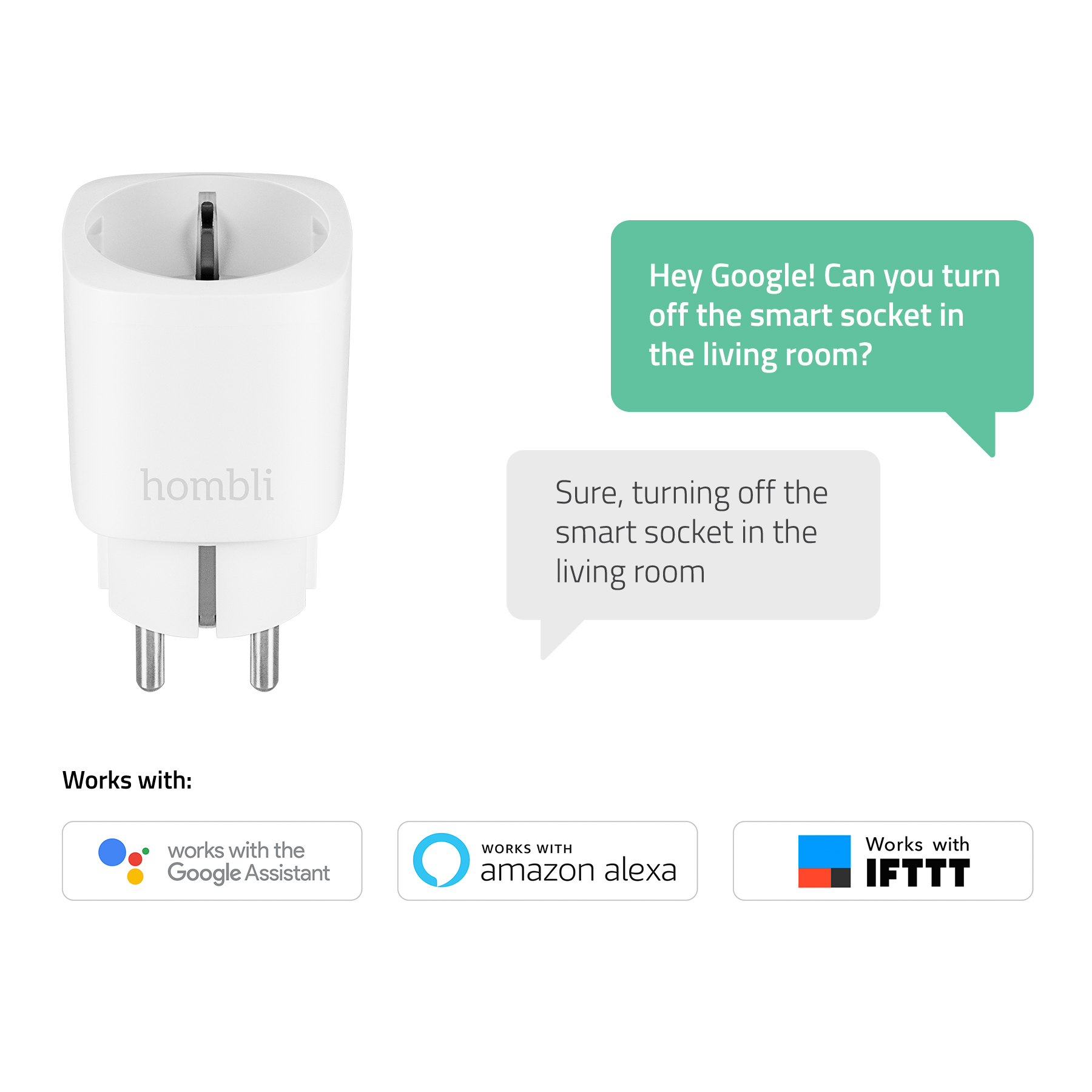 Hombli Slimme Slimme stekker 4-pack WiFi