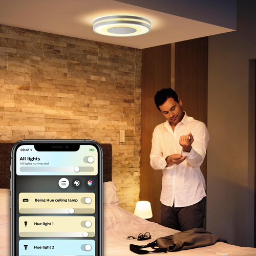 Philips Hue Being Plafondlamp Alu 27W + Dimmer switch