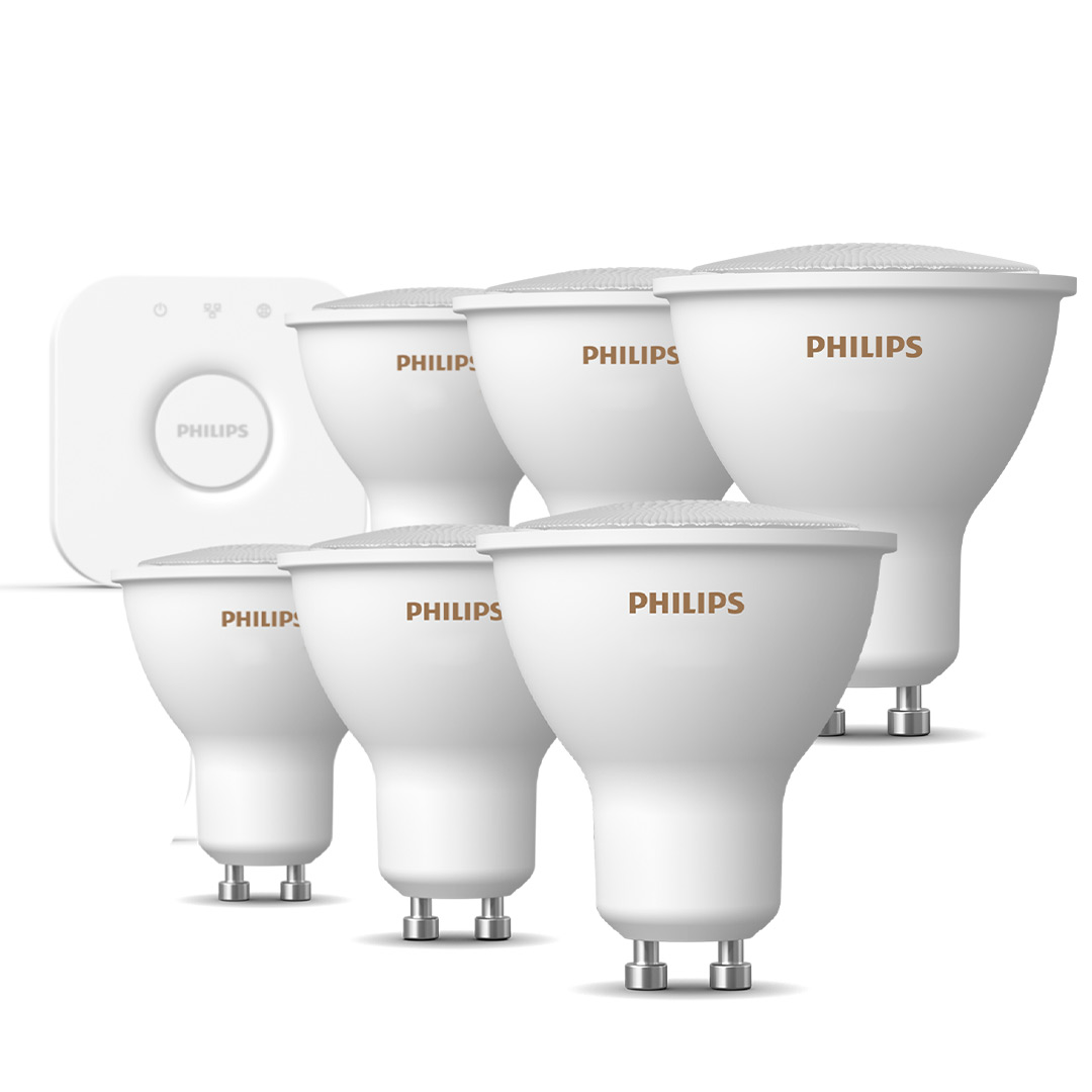 Philips Hue GU10 Starterpack White 6-Pack + Bridge