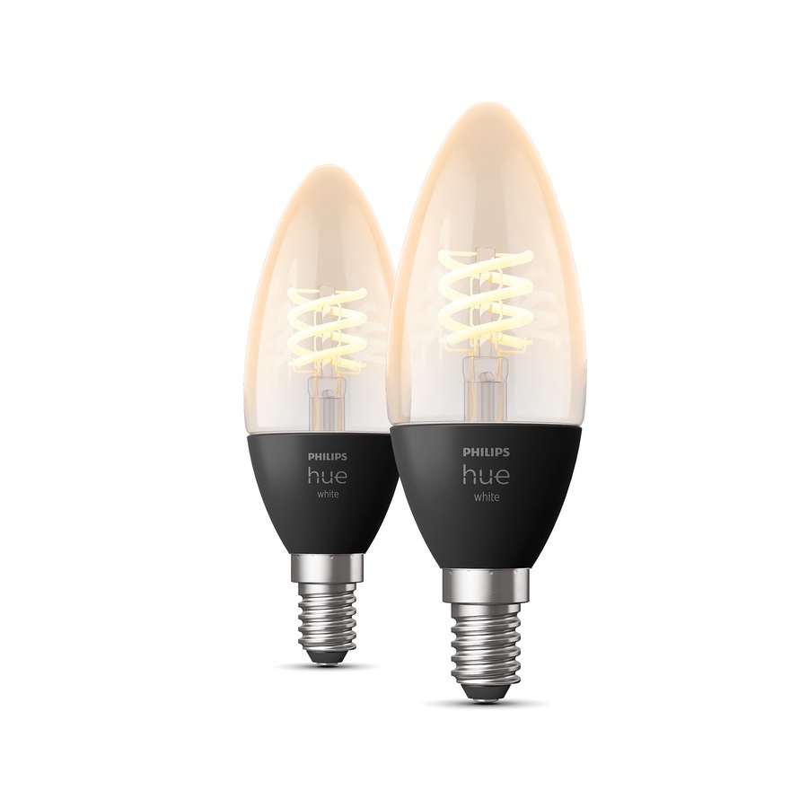 Philips Hue E14 White Lamp Candle Filament Duo-Pack Demo