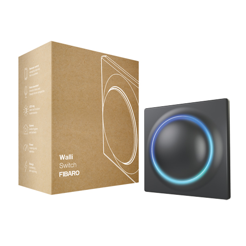 FIBARO Walli Switch Dubbele Schakelaar Antraciet Z-wave Plus