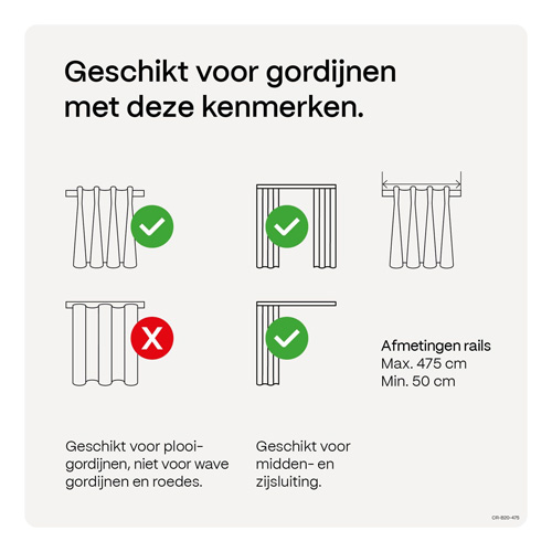 Motionblinds Gordijnmotor Met Rails 360cm