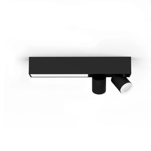 Philips Centris Opbouwspot White and Color Ambiance 2-Spot Zwart