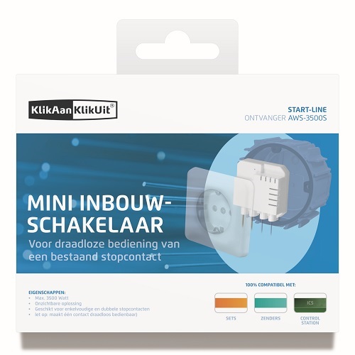 KlikAanKlikUit Schakelaar 433mhz 3500W Inbouw