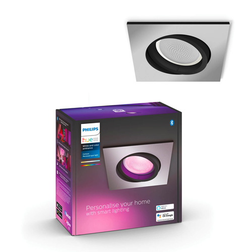 Philips Hue Centura Spot Vierkant aluminium