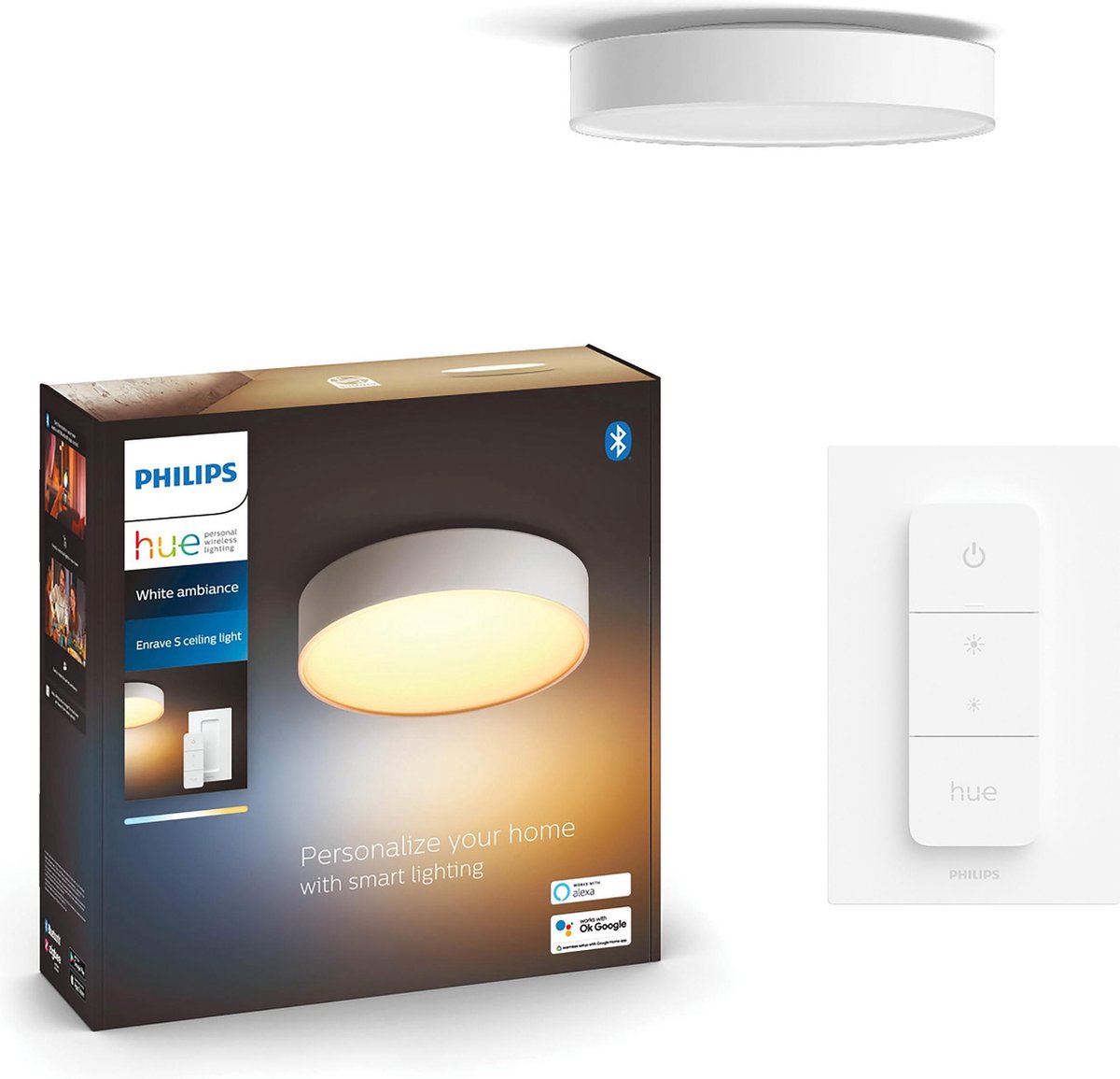 Philips Hue Enrave Small White Ambiance Plafondlamp Wit