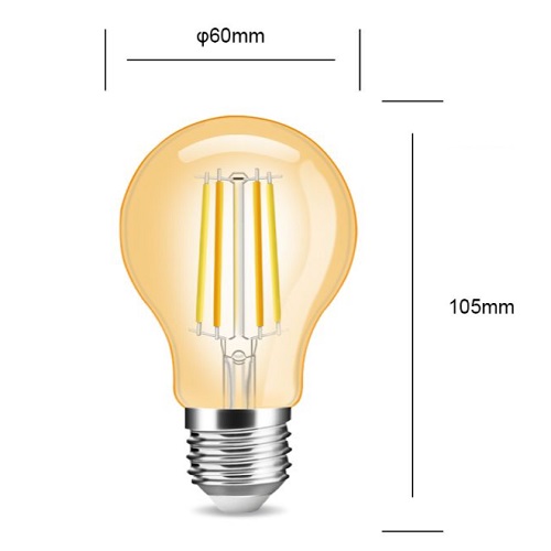 Gledopto E27 7W led filamentlamp amber