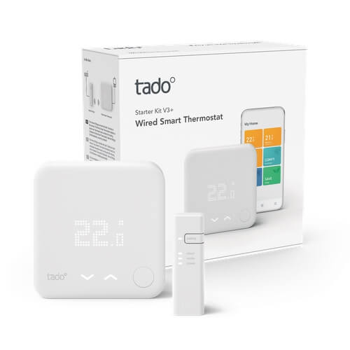 Tado Starterskit Bedrade Slimme Thermostaat V3+ verpakking