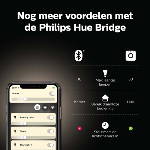 Philips Hue E27 Filament lamp Globe White XL