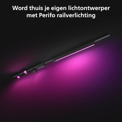 Philips Hue Perifo Basisset 3-spot en Lichtbalk zwart 