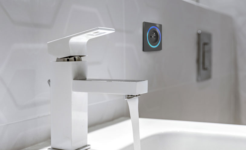 FIBARO Walli Outlet Type E Antraciet 3680W